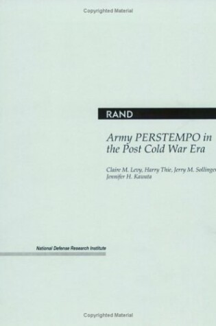 Cover of Army Perstempo in the Post Cold War