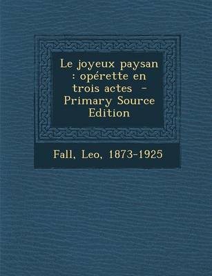 Book cover for Le Joyeux Paysan