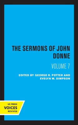Book cover for The Sermons of John Donne, Volume VII