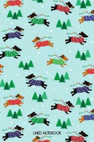 Cover of Holiday Dachshund Dogs Lined Notebook