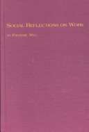 Book cover for Social Reflections on Work