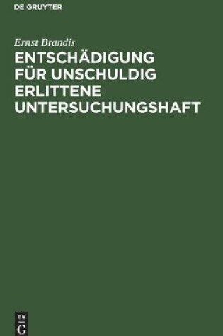 Cover of Entsch�digung F�r Unschuldig Erlittene Untersuchungshaft