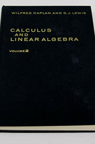 Cover of Calculus and Linear Algebra