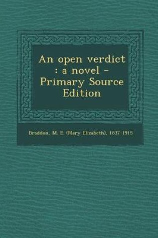 Cover of An Open Verdict