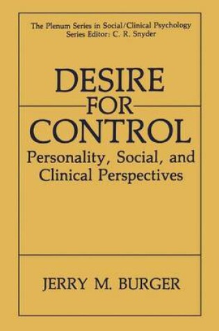 Cover of Desire for Control