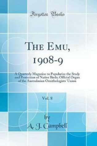 Cover of The Emu, 1908-9, Vol. 8