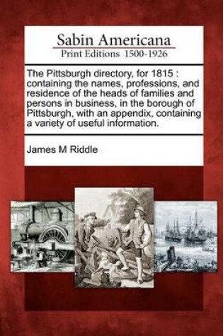 Cover of The Pittsburgh Directory, for 1815