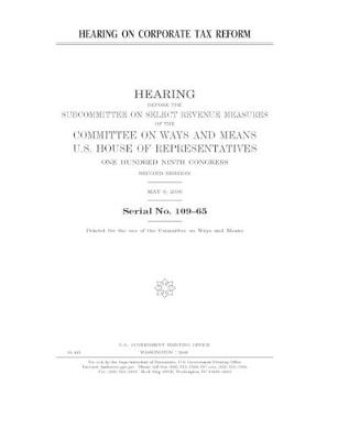 Book cover for Hearing on corporate tax reform