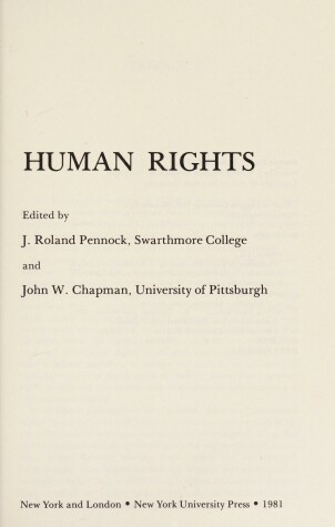 Book cover for Human Rights Nomos 23 HB