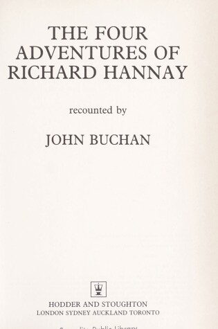 Cover of The Four Adventures of Richard Hannay