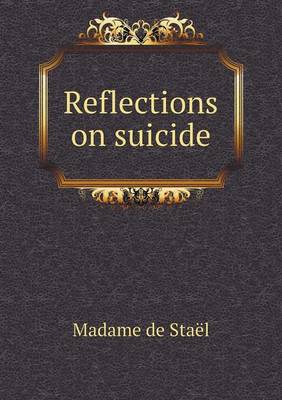 Book cover for Reflections on suicide