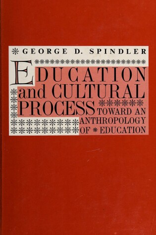 Cover of Education and Cultural Process