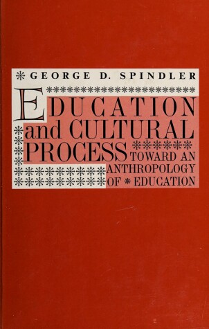 Book cover for Education and Cultural Process