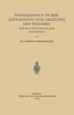 Book cover for Wandlungen in Der Auffassung Und Deutung Des Traumes