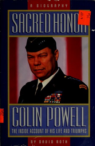 Book cover for Sacred Honor; Colin Powell: The Inside Account of His Life and Triumphs