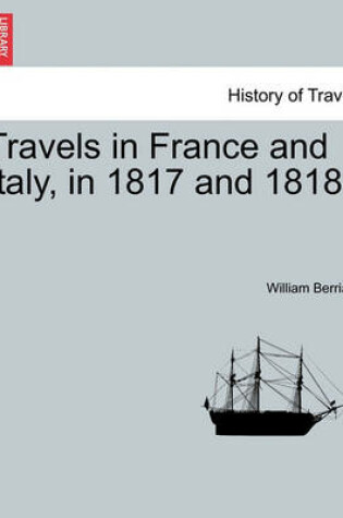 Cover of Travels in France and Italy, in 1817 and 1818.