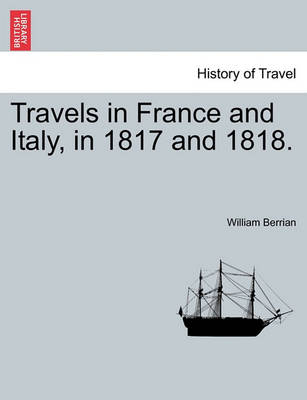 Book cover for Travels in France and Italy, in 1817 and 1818.