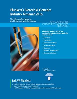 Book cover for Plunkett's Biotech & Genetics Industry Almanac 2016