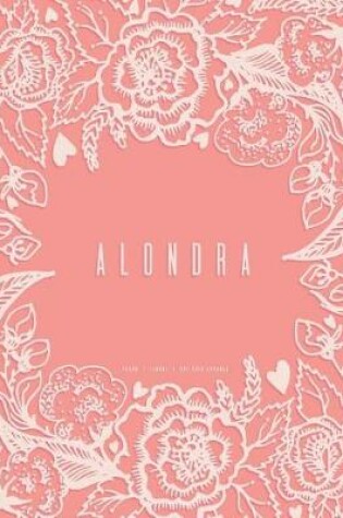 Cover of Alondra - Peach Floral Dot Grid Journal