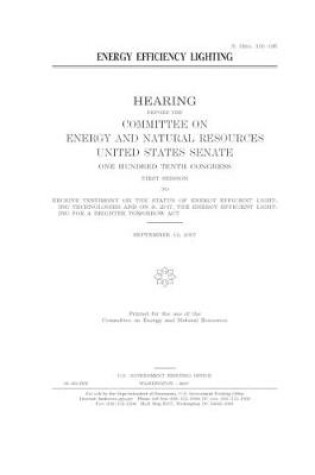 Cover of Energy efficiency lighting