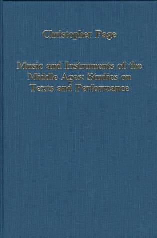 Cover of Music and Instruments of the Middle Ages