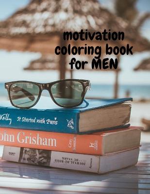 Book cover for motivation coloring book for MEN