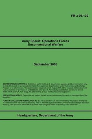 Cover of Army Special Operations Forces Unconventional Warfare