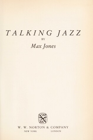 Cover of Talking Jazz