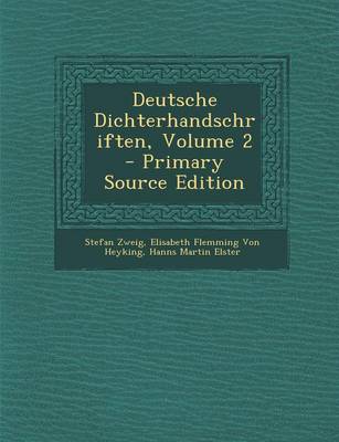 Book cover for Deutsche Dichterhandschriften, Volume 2 (Primary Source)