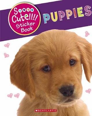 Book cover for So Cute Sticker Book Playful Puppies