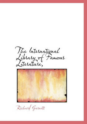 Book cover for The International Library of Famous Literature,