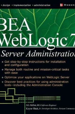 Cover of BEA WebLogic Server Administration