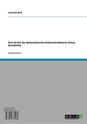 Book cover for Eine Kritik Der Naturalisierten Erkenntnistheorie Hilary Kornbliths