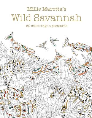 Book cover for Millie Marotta's Wild Savannah Postcard Box
