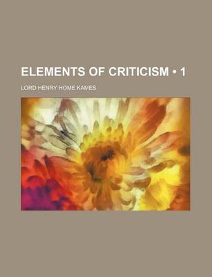 Book cover for Elements of Criticism (1)