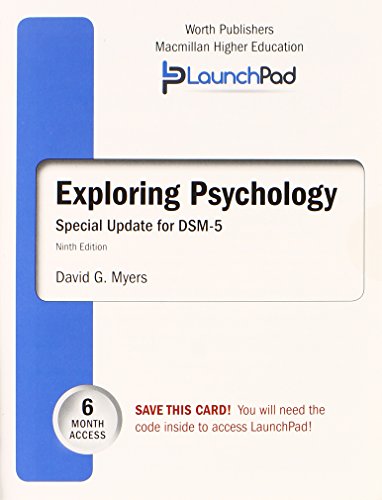 Book cover for Launchpad for Myers' Exploring Psychology with Dsm5 Update (Six Month Access)