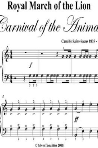 Cover of Royal March of the Lion Carnival of the Animals Easy Piano Sheet Music