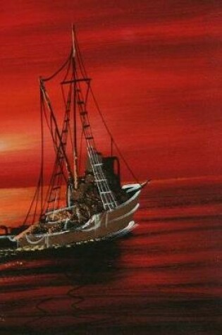 Cover of Fishing Trawler Heading Out At Sunset Notebook