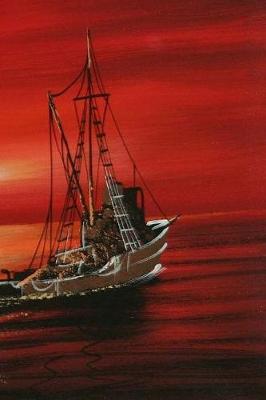 Book cover for Fishing Trawler Heading Out At Sunset Notebook