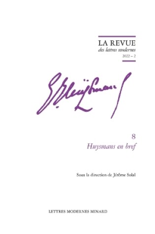 Cover of Huysmans En Bref 2022-2