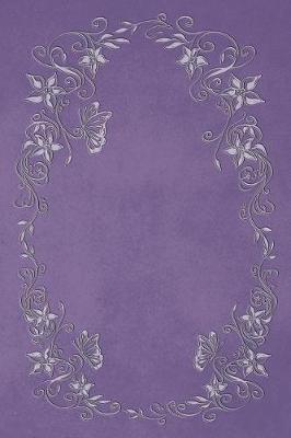 Cover of Deluge Purple 101 - Blank Notebook With Color Me Too! Butterflies & Flowers - 6x9