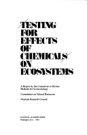 Book cover for Testing for Effects of Chemicals on Ecosystems