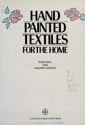 Book cover for Hand Painted Textiles for the Home