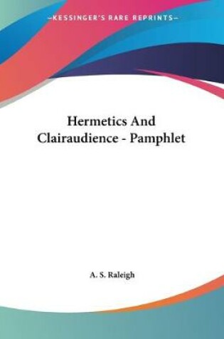 Cover of Hermetics And Clairaudience - Pamphlet