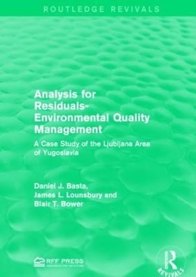 Book cover for Analysis for Residuals-Environmental Quality Management