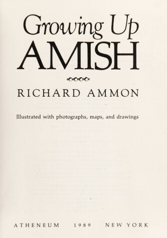 Book cover for Growing up Amish