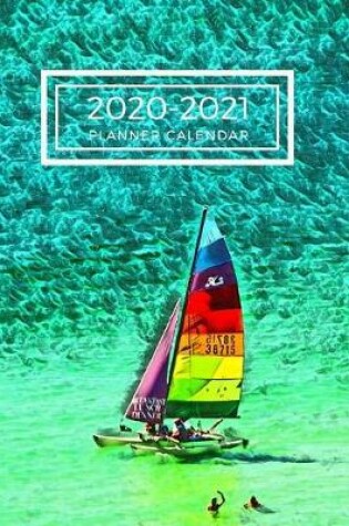 Cover of Red Yellow Blue Sailboat Dated Calendar Planner 2 years To-Do Lists, Tasks, Notes Appointments