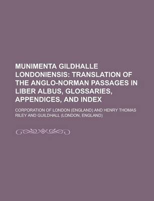 Book cover for Munimenta Gildhalle Londoniensis