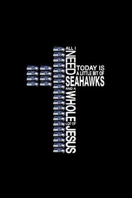 Book cover for Christmas Jesus Cross Football Seattle-Seahawk Xmas Notebook