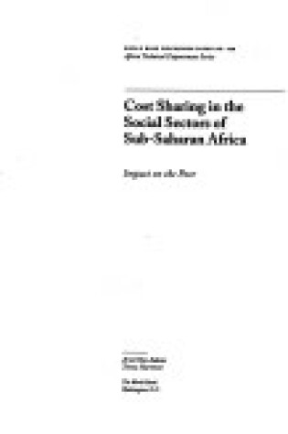 Cover of Cost Sharing in the Social Sectors of Sub-Saharan Africa